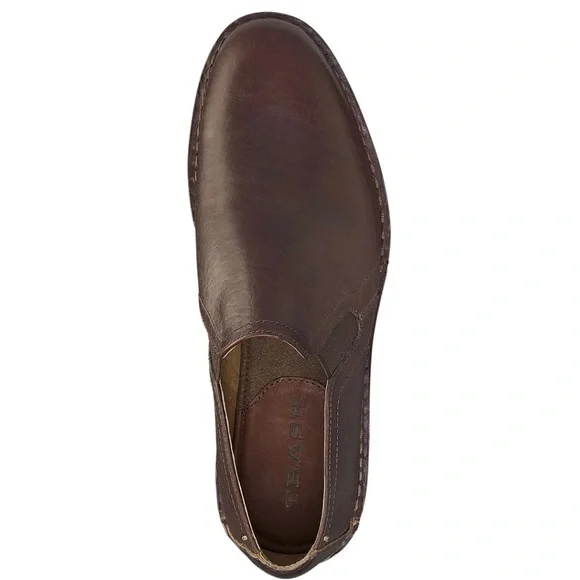 H.S. Trask Blaine Chocolate Bison Leather Slip-On Loafers Men's Shoes NWOT 13M - Picture 4 of 8